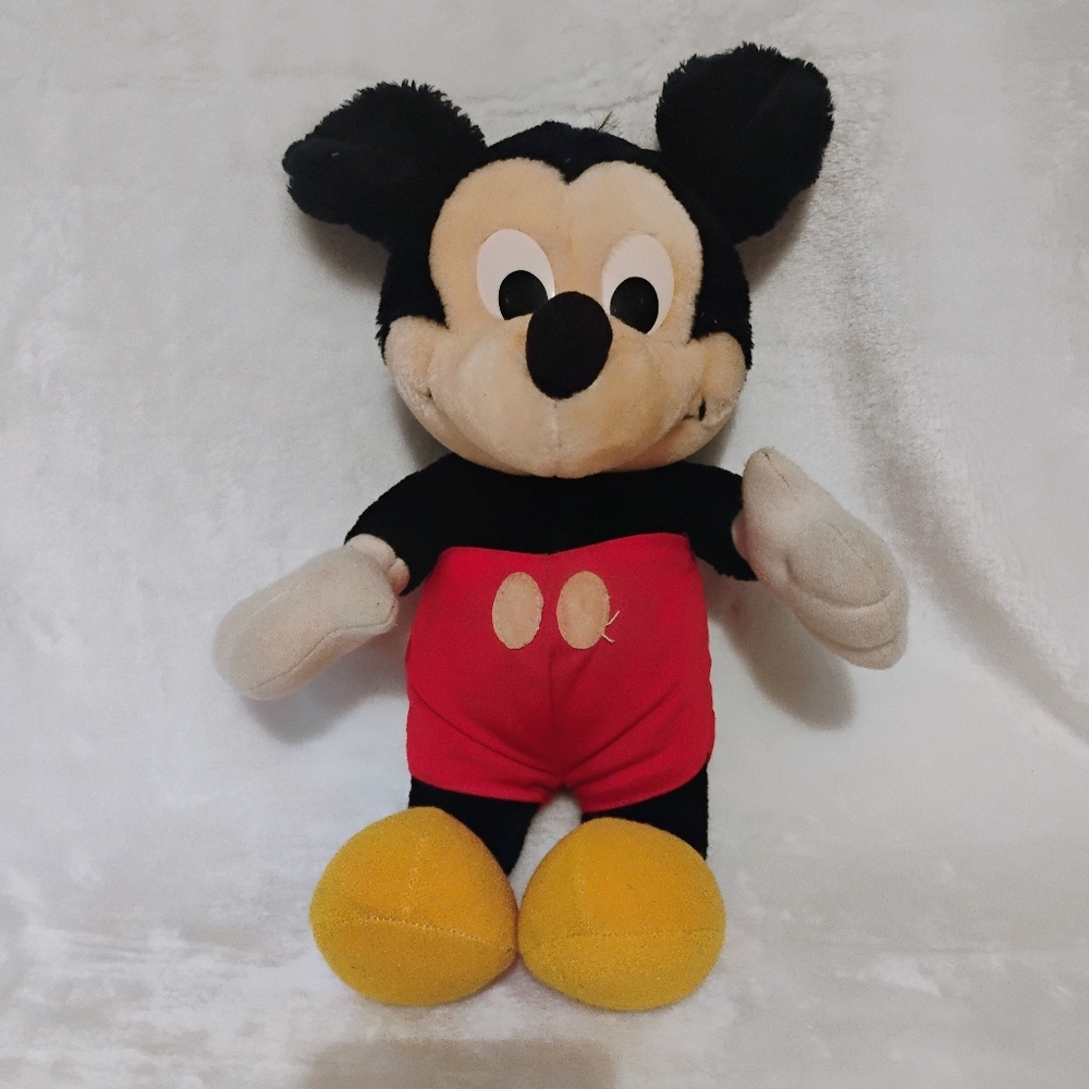 Walt Disney Red Pants Mickey Mouse Playskool Plush Hasbro Stuffed Animal Toy Vtg